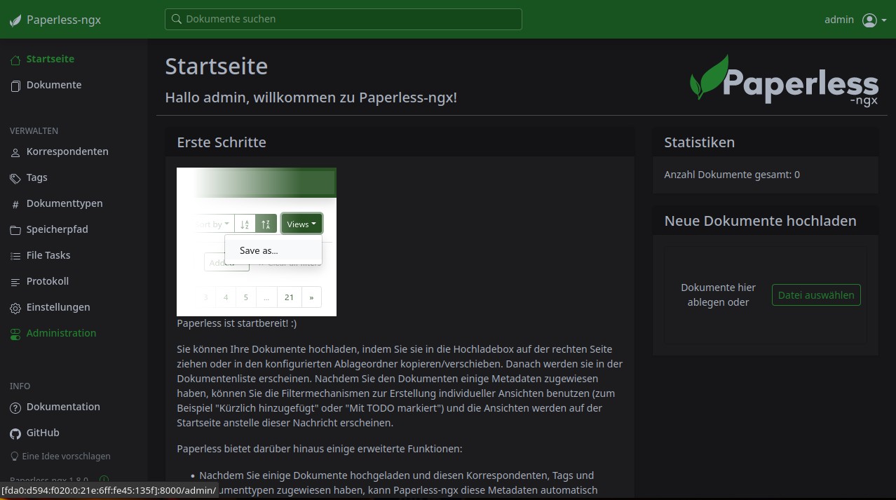 Der neue Paperless-NGX v1.8.0 Server – www.fotoandnet.de