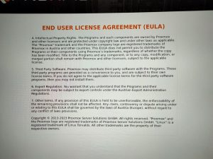 Proxmox EULA